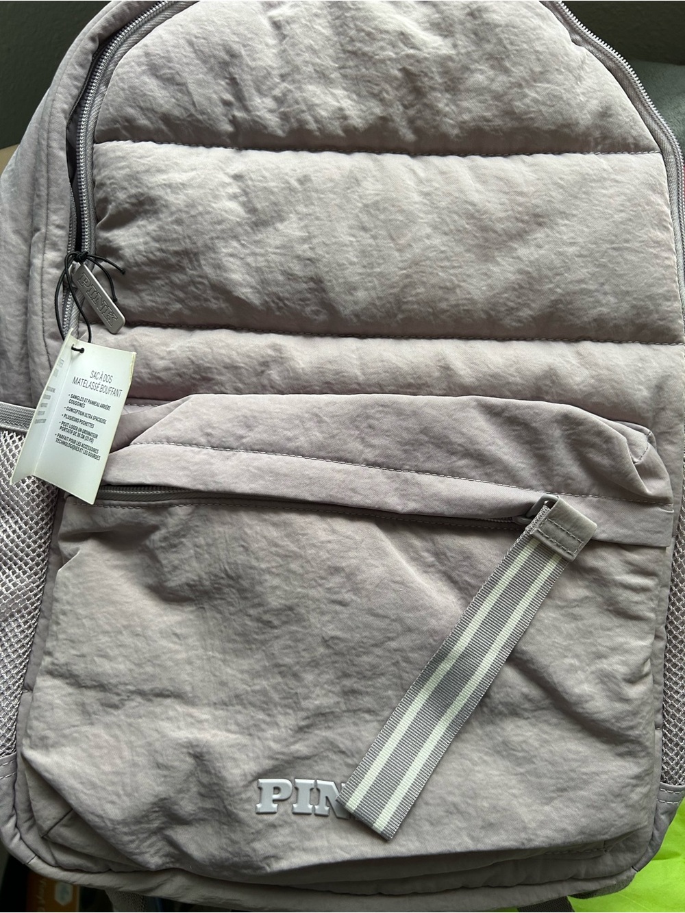 PINK Quilted Puffer Backpack Quilted Lavender Backpack NWT